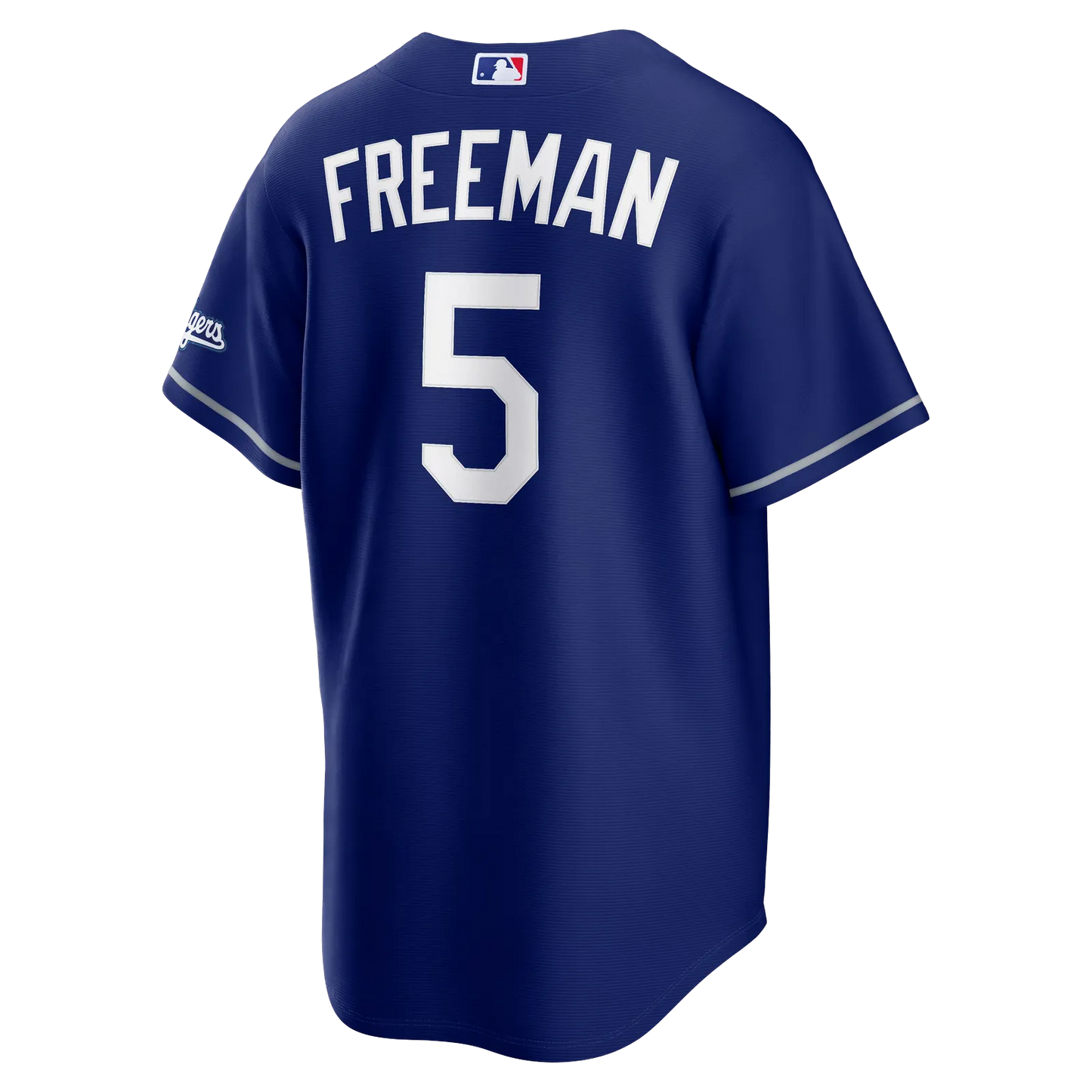 freddie freeman los angeles dodgers alternate royal blue stadium jersey back view freeman 5 print