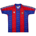 1995-97 barcelona home vintage shirt front view ronaldo 90s sleeve taping