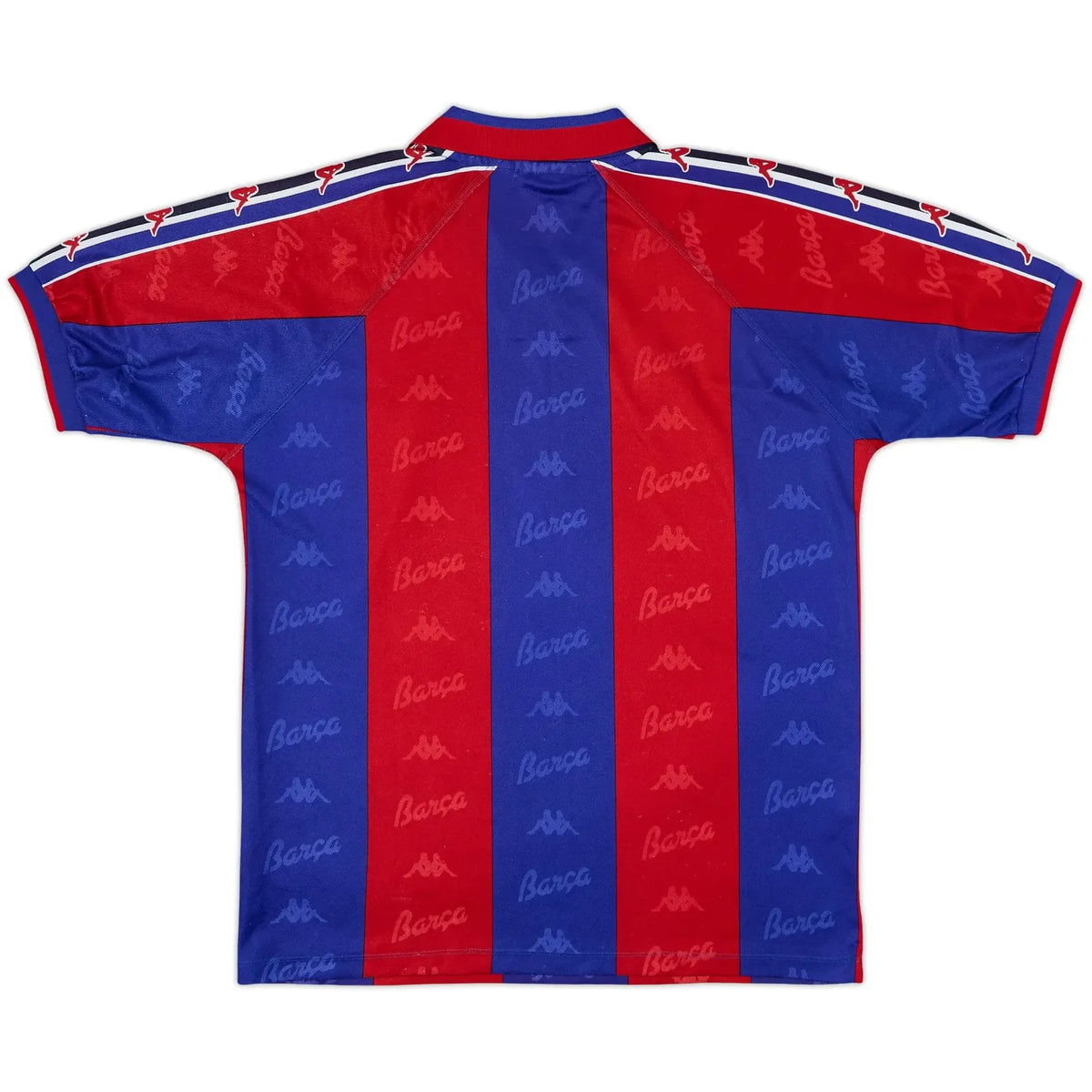 1995-97 barcelona home classic football jersey back view authentic retro kit