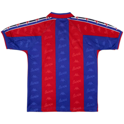 1995-97 barcelona home classic football jersey back view authentic retro kit