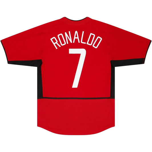 2003-04 manchester united home classic football jersey back view ronaldo 7 print