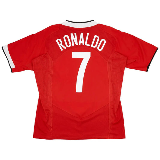 2004 05 manchester united home classic football jersey back view ronaldo 7 print