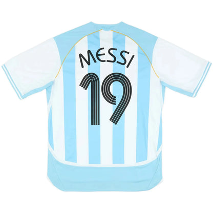 2006 Argentina adidas Reissue Home Vintage Shirt Messi #19