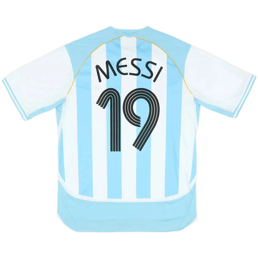2006 Argentina adidas Reissue Home Vintage Shirt Messi #19