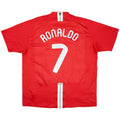 2007 08 manchester united home classic football jersey back view ronaldo 7 print