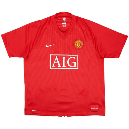 2007 08 manchester united home classic football jersey back view ronaldo 7 print