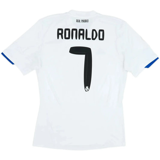 2010 11 real madrid home classic football jersey back view ronaldo 7 print