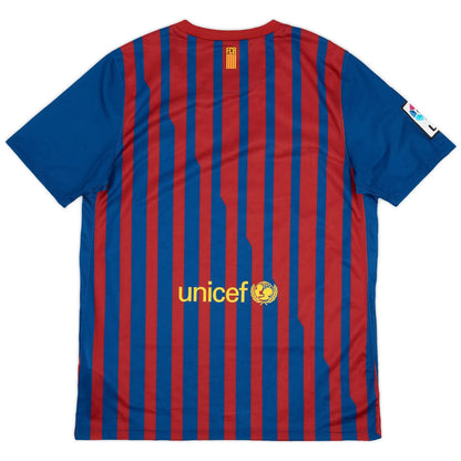 2011-12 barcelona home classic football jersey back view authentic retro kit