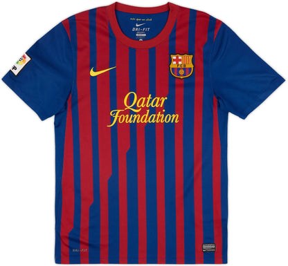 2011-12 barcelona home classic football jersey back view messi 10 print