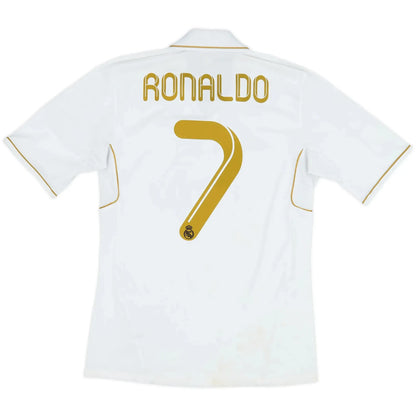 2011 12 real madrid home classic football jersey back view ronaldo 7 print