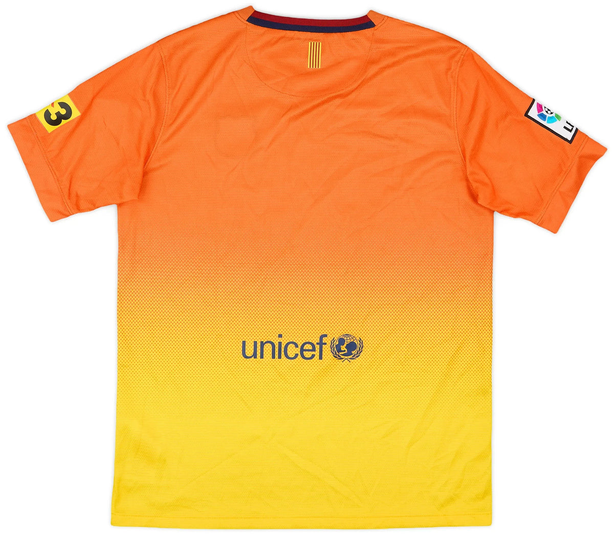 2012-13 barcelona away classic football jersey back view authentic retro kit