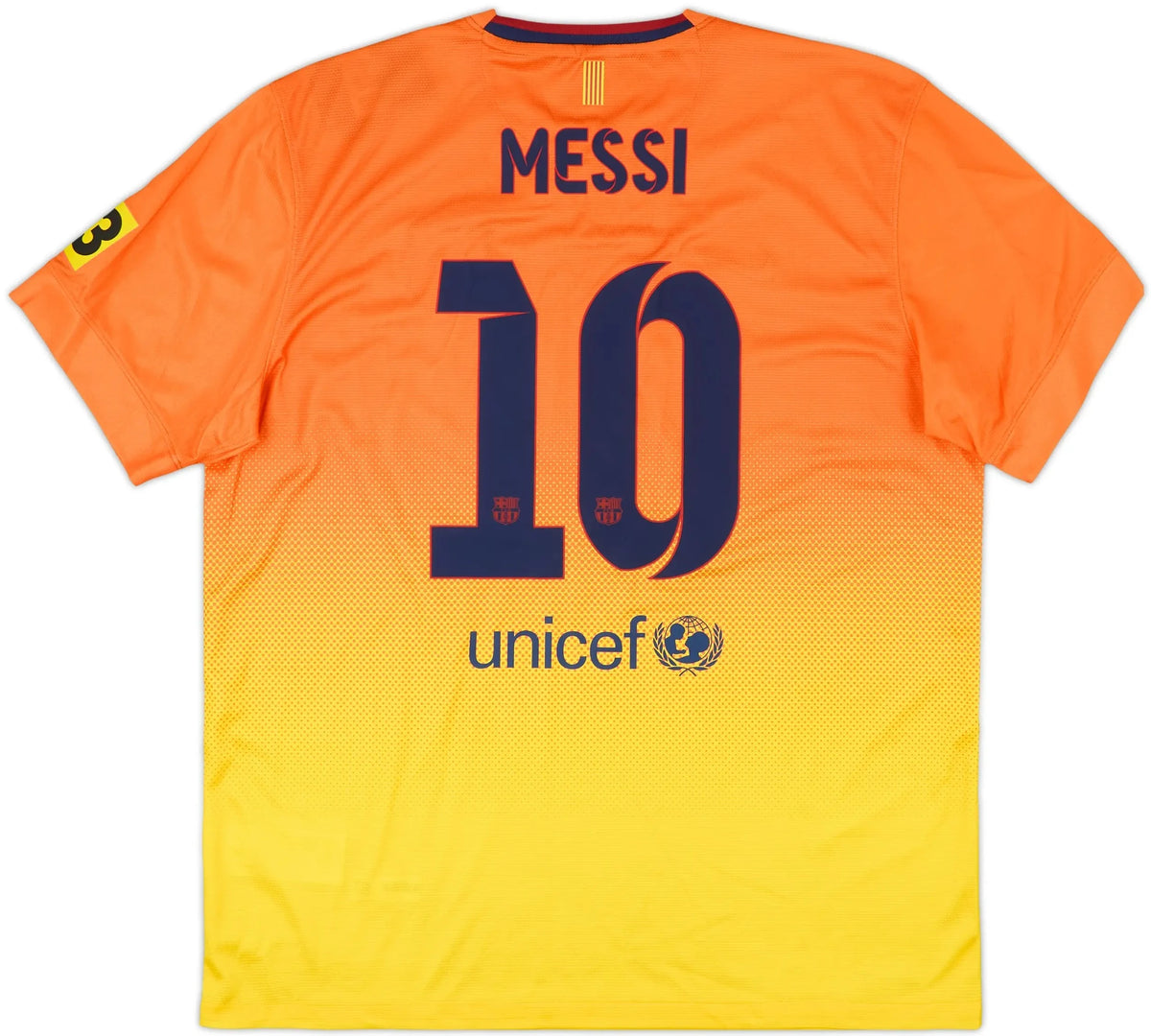 2012-13 barcelona away classic football jersey back view messi 10 print