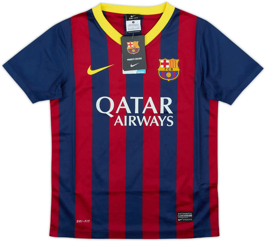 2013-14-barcelona-home-vintage-shirt-front-view-yellow-v-neck-design