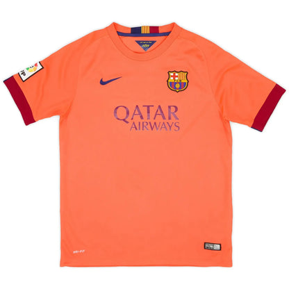 2014-15-barcelona-away-vintage-shirt-front-view-bright-crimson-treble-design