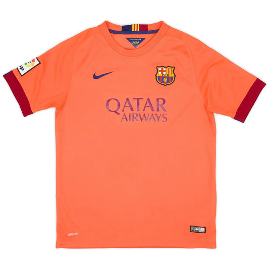 2014-15-barcelona-away-vintage-shirt-front-view-bright-crimson-treble-design