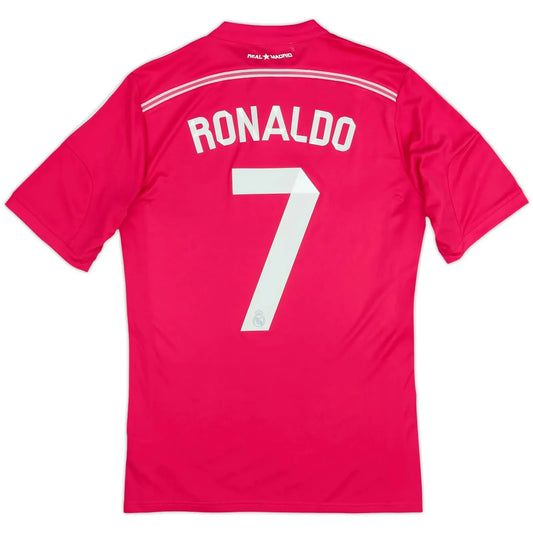 2014 15 real madrid away classic football jersey back view ronaldo 7 print