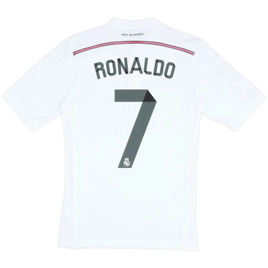 2014 15 real madrid home classic football jersey back view ronaldo 7 print
