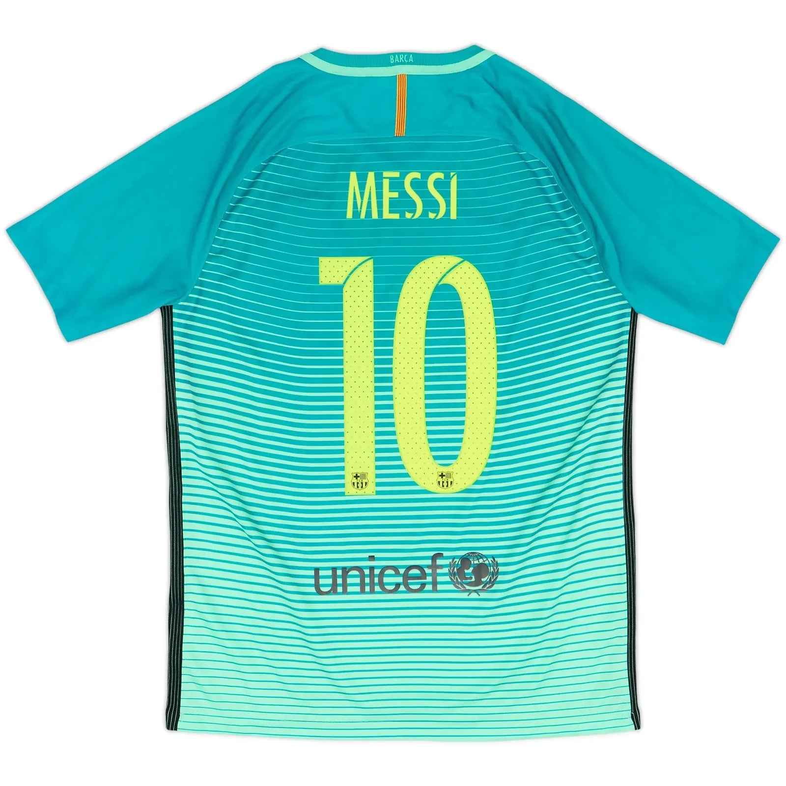 2016-17 barcelona third classic football jersey back view messi number 10 print