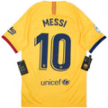 2019-20 barcelona away classic football jersey back view messi number 10 print