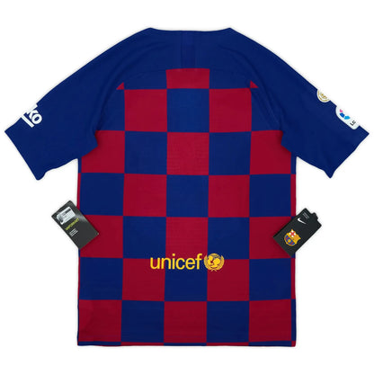 2019-20 barcelona home classic football jersey back view authentic retro kit