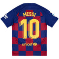2019-20 barcelona home classic football jersey back view messi number 10 print