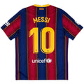 2020-21 barcelona classic football jersey back view messi number 10 print