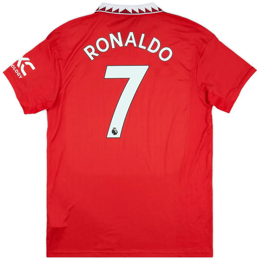 2022 23 manchester united home classic football jersey back view ronaldo 7 print
